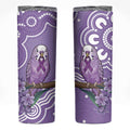 Australia Epilepsy Awareness Skinny Tumbler Purple Budgerigar Plumeria Aboriginal - Aussie Hoodie