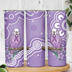 Australia Epilepsy Awareness Skinny Tumbler Purple Budgerigar Plumeria Aboriginal - Aussie Hoodie