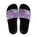 Australia Epilepsy Awareness Slide Sandals Purple Budgerigar Plumeria Aboriginal - Aussie Hoodie
