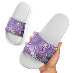 Australia Epilepsy Awareness Slide Sandals Purple Budgerigar Plumeria Aboriginal - Aussie Hoodie