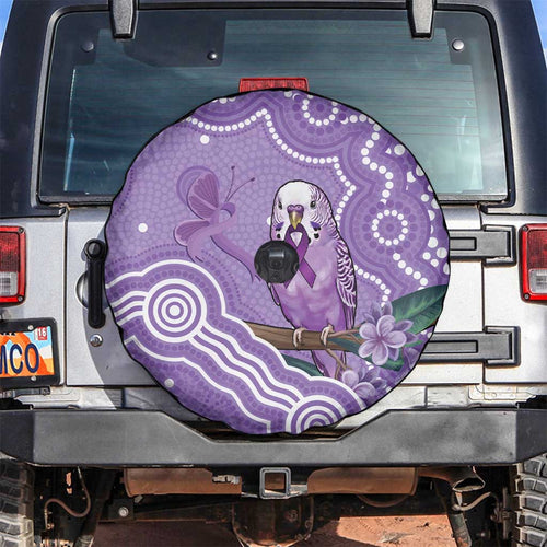 Australia Epilepsy Awareness Spare Tire Cover Purple Budgerigar Plumeria Aboriginal - Aussie Hoodie
