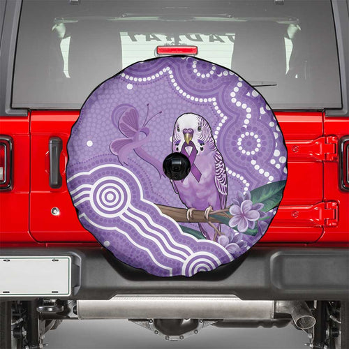 Australia Epilepsy Awareness Spare Tire Cover Purple Budgerigar Plumeria Aboriginal - Aussie Hoodie