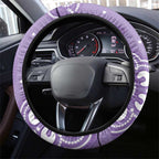 Australia Epilepsy Awareness Steering Wheel Cover Purple Budgerigar Plumeria Aboriginal - Aussie Hoodie