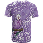 Australia Epilepsy Awareness T Shirt Purple Budgerigar Plumeria Aboriginal - Aussie Hoodie