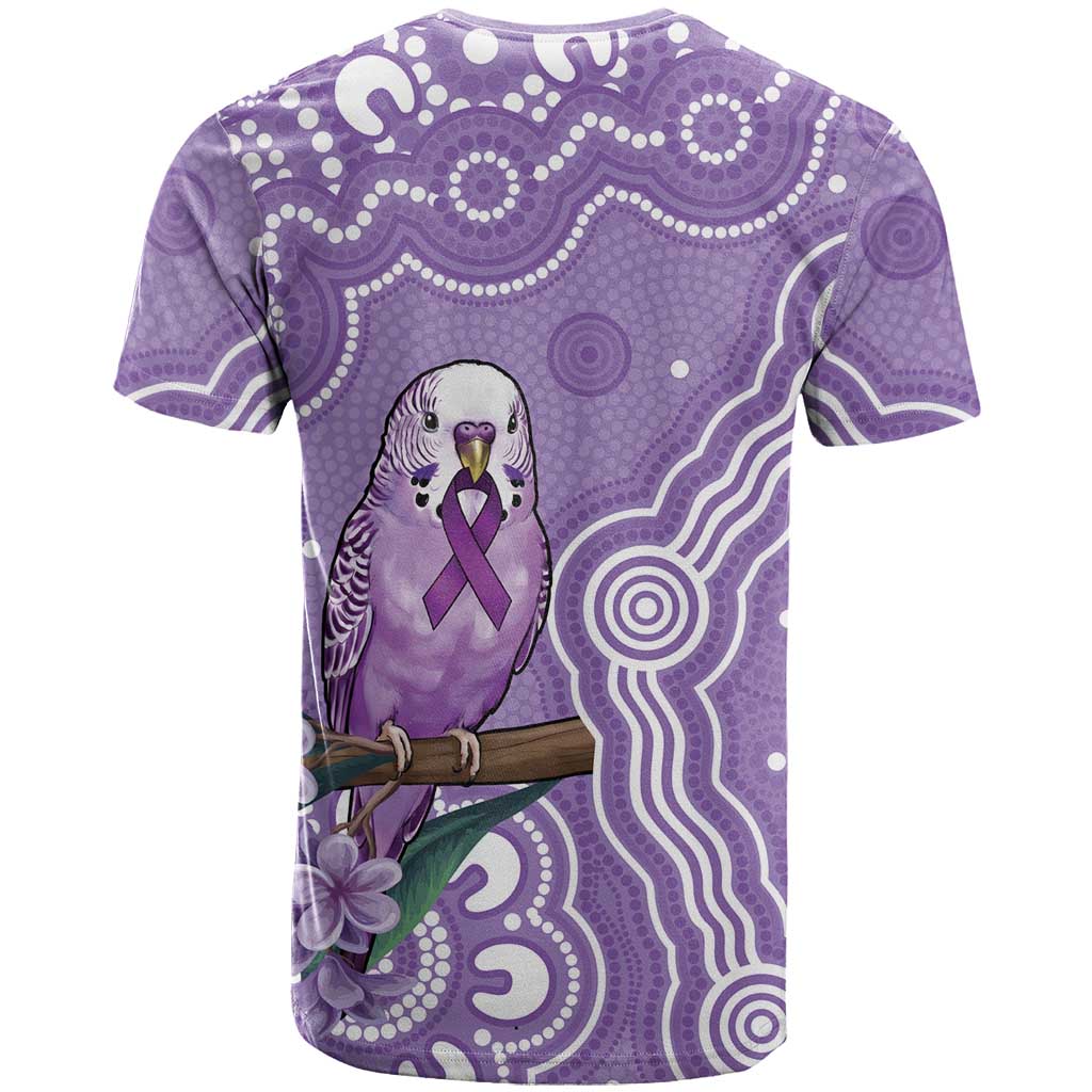 Australia Epilepsy Awareness T Shirt Purple Budgerigar Plumeria Aboriginal - Aussie Hoodie