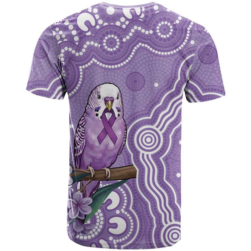 Australia Epilepsy Awareness T Shirt Purple Budgerigar Plumeria Aboriginal - Aussie Hoodie