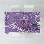 Australia Epilepsy Awareness Tablecloth Purple Budgerigar Plumeria Aboriginal - Aussie Hoodie