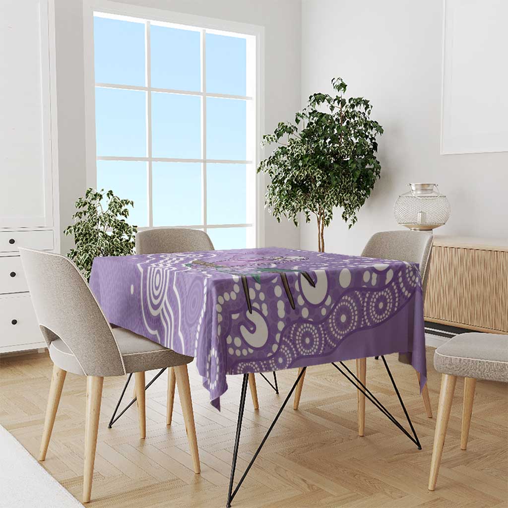 Australia Epilepsy Awareness Tablecloth Purple Budgerigar Plumeria Aboriginal - Aussie Hoodie