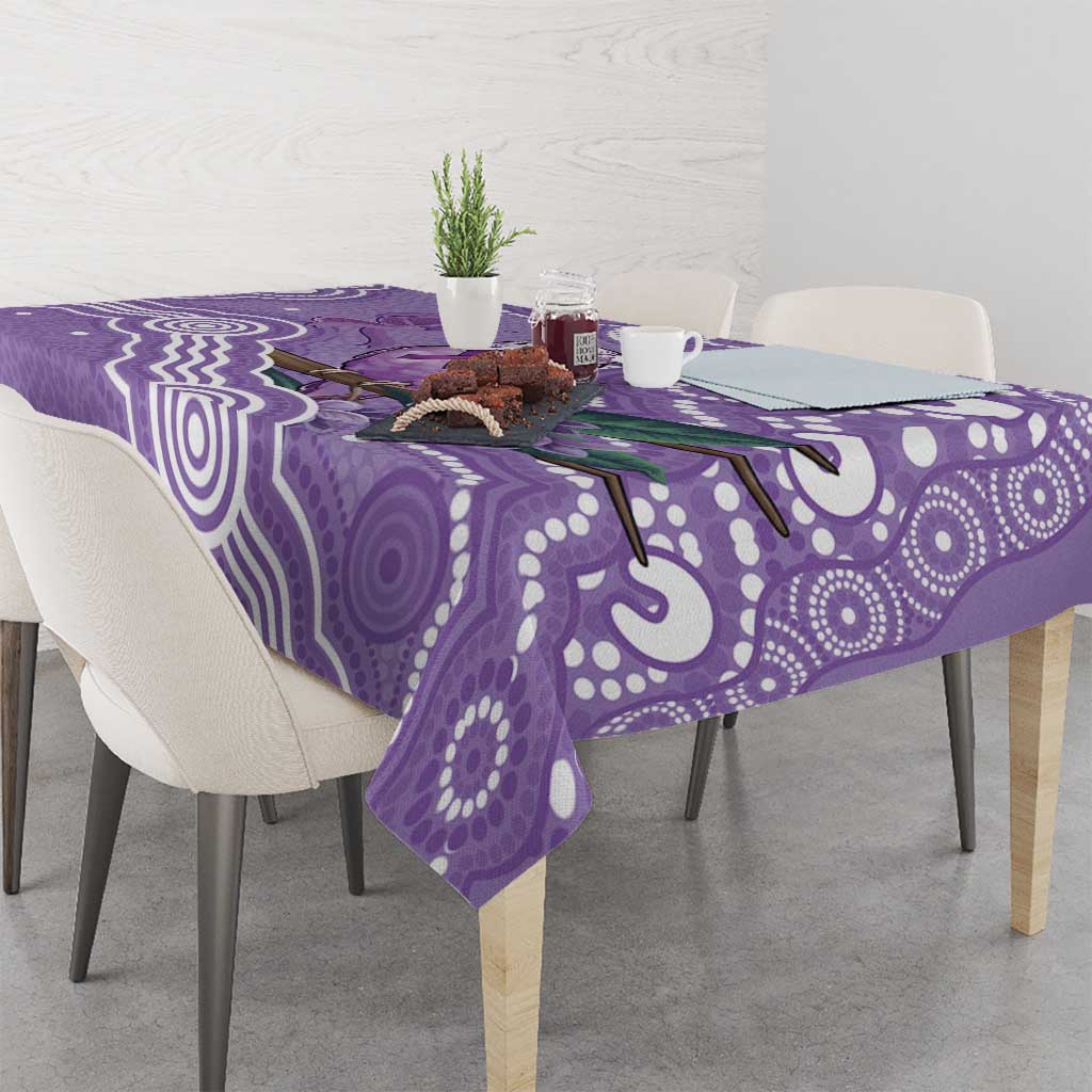 Australia Epilepsy Awareness Tablecloth Purple Budgerigar Plumeria Aboriginal - Aussie Hoodie