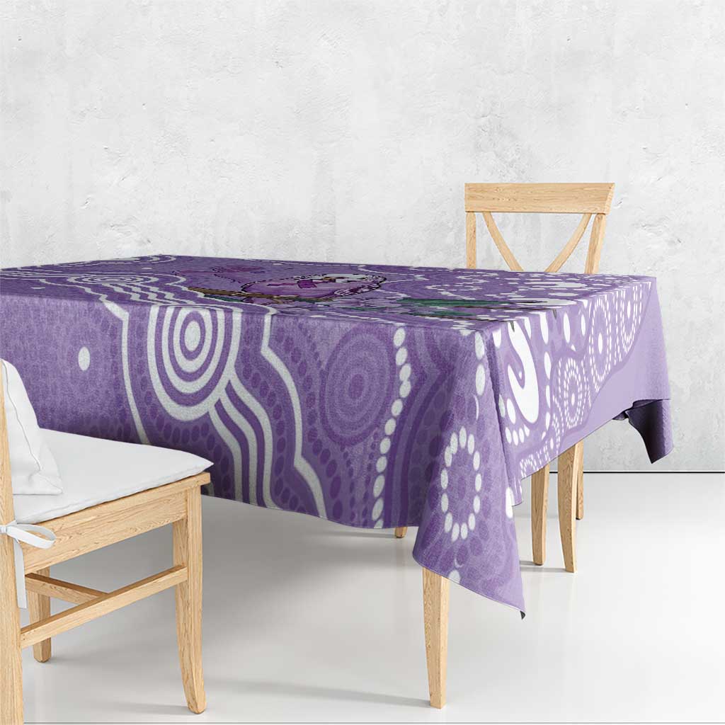 Australia Epilepsy Awareness Tablecloth Purple Budgerigar Plumeria Aboriginal - Aussie Hoodie