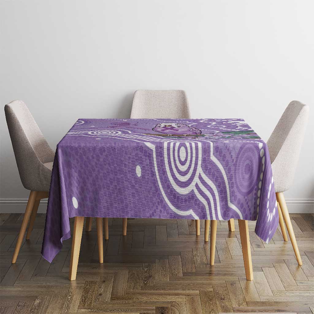 Australia Epilepsy Awareness Tablecloth Purple Budgerigar Plumeria Aboriginal - Aussie Hoodie