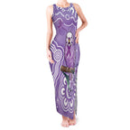 Australia Epilepsy Awareness Tank Maxi Dress Purple Budgerigar Plumeria Aboriginal - Aussie Hoodie