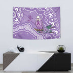 Australia Epilepsy Awareness Tapestry Purple Budgerigar Plumeria Aboriginal - Aussie Hoodie
