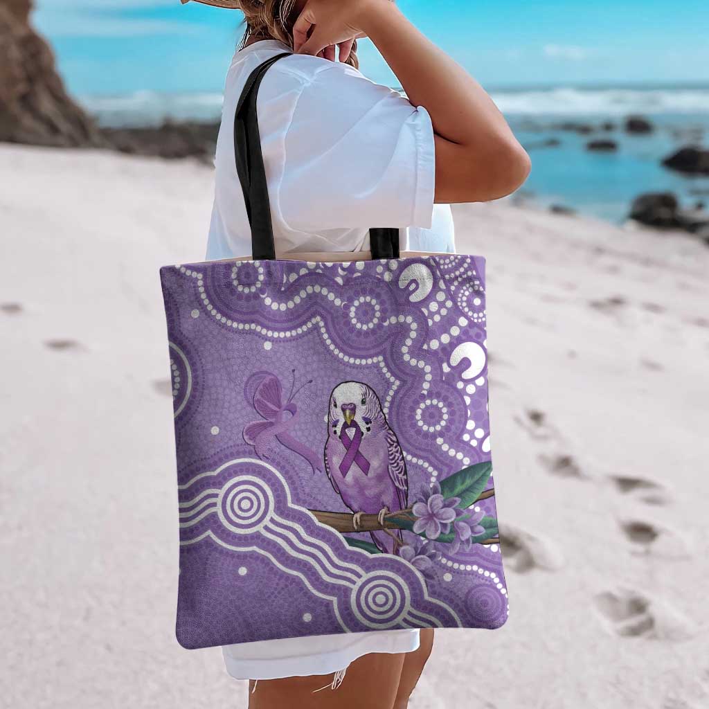 Australia Epilepsy Awareness Tote Bag Purple Budgerigar Plumeria Aboriginal - Aussie Hoodie