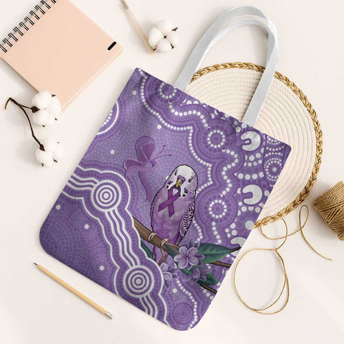 Australia Epilepsy Awareness Tote Bag Purple Budgerigar Plumeria Aboriginal - Aussie Hoodie