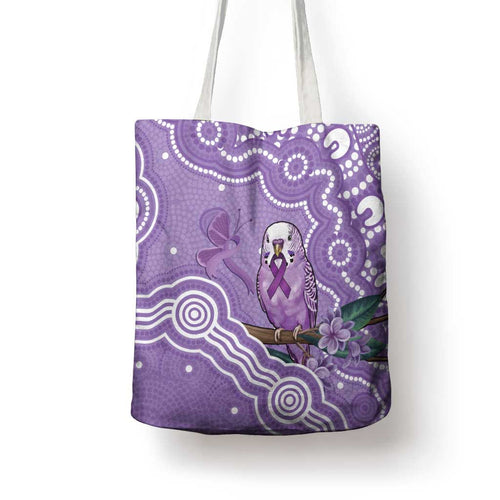 Australia Epilepsy Awareness Tote Bag Purple Budgerigar Plumeria Aboriginal - Aussie Hoodie