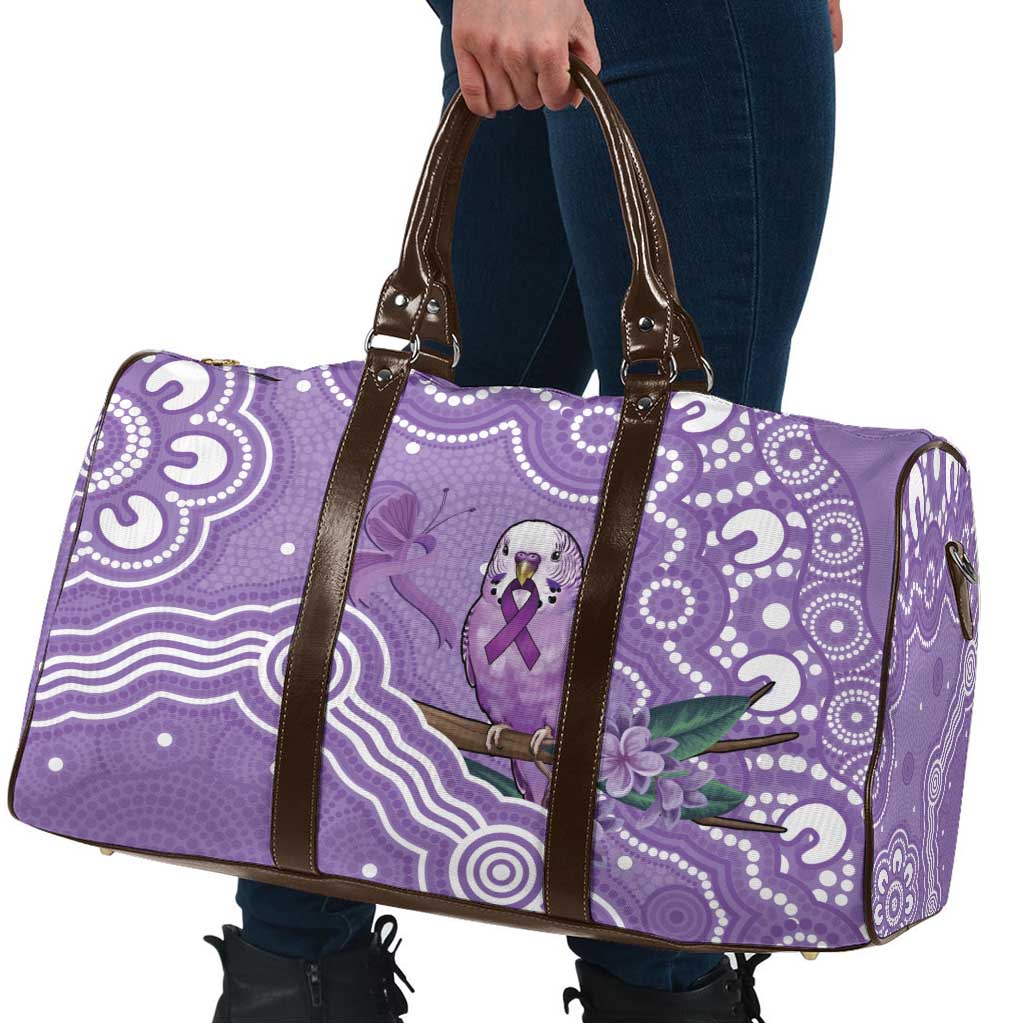 Australia Epilepsy Awareness Travel Bag Purple Budgerigar Plumeria Aboriginal - Aussie Hoodie