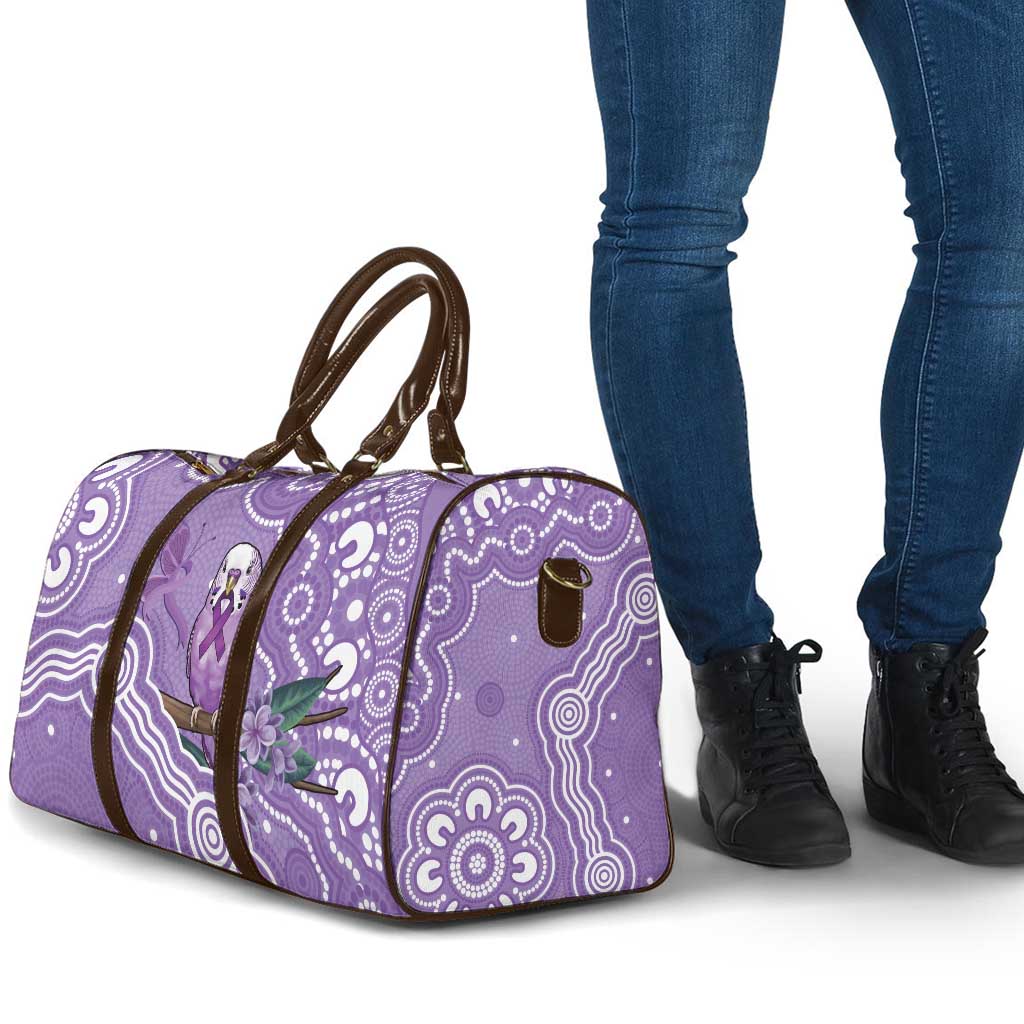 Australia Epilepsy Awareness Travel Bag Purple Budgerigar Plumeria Aboriginal - Aussie Hoodie