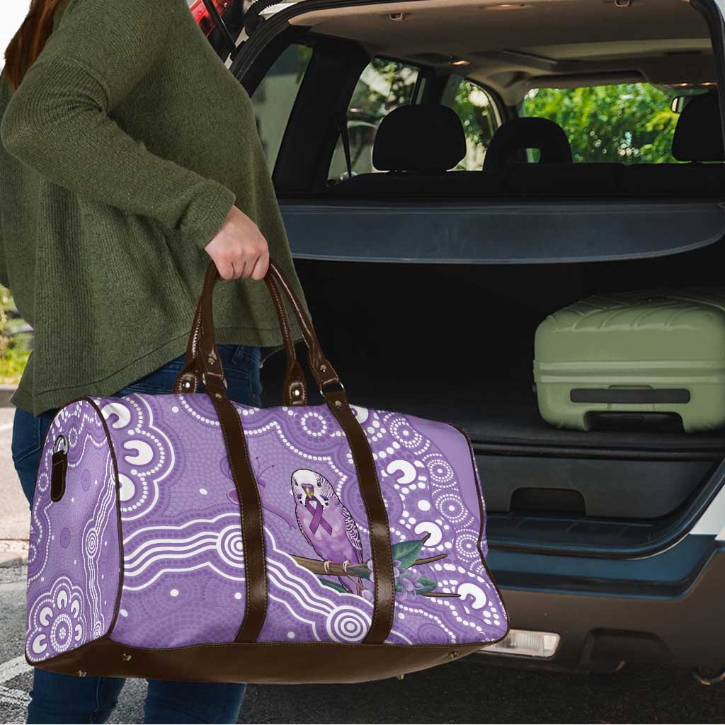 Australia Epilepsy Awareness Travel Bag Purple Budgerigar Plumeria Aboriginal - Aussie Hoodie