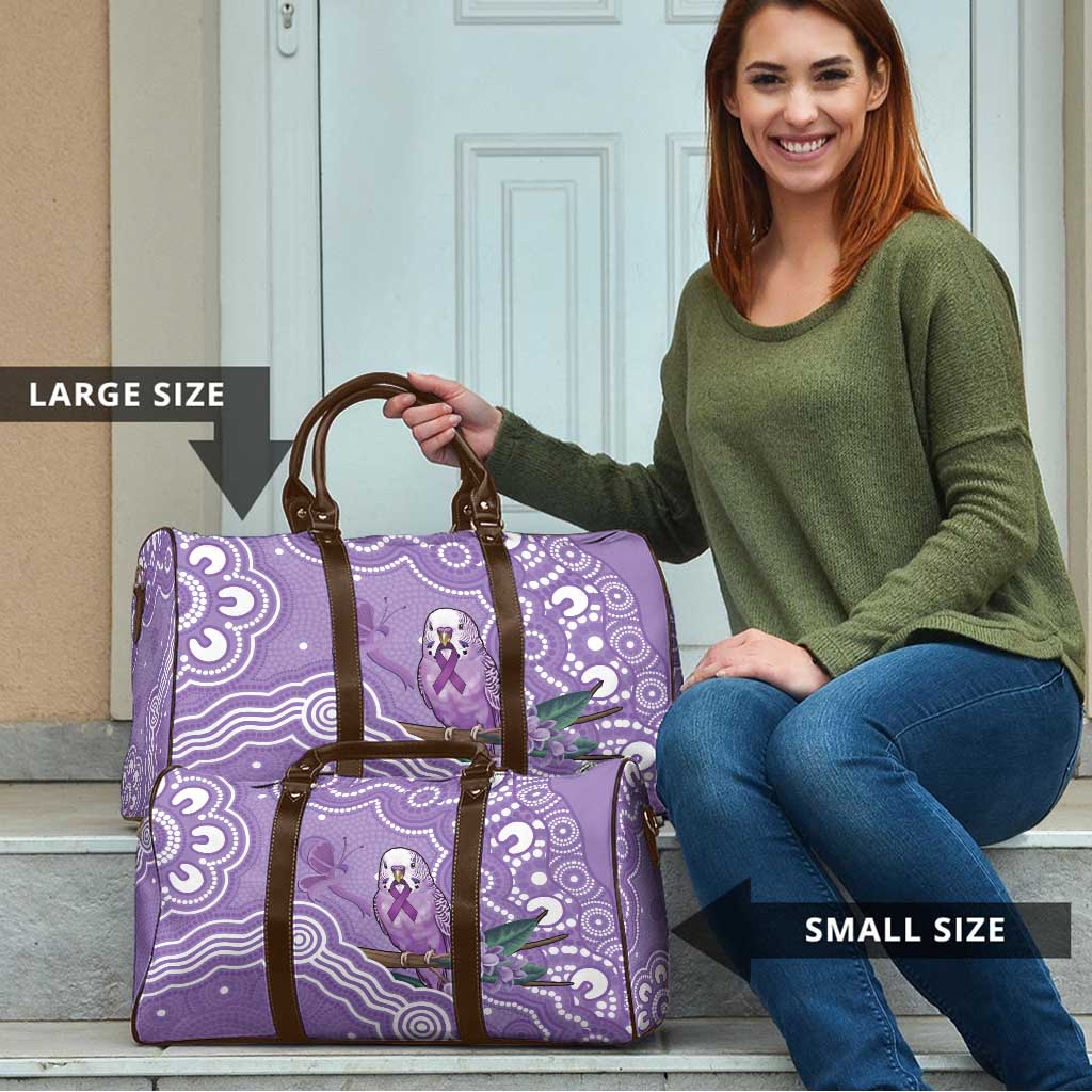 Australia Epilepsy Awareness Travel Bag Purple Budgerigar Plumeria Aboriginal - Aussie Hoodie