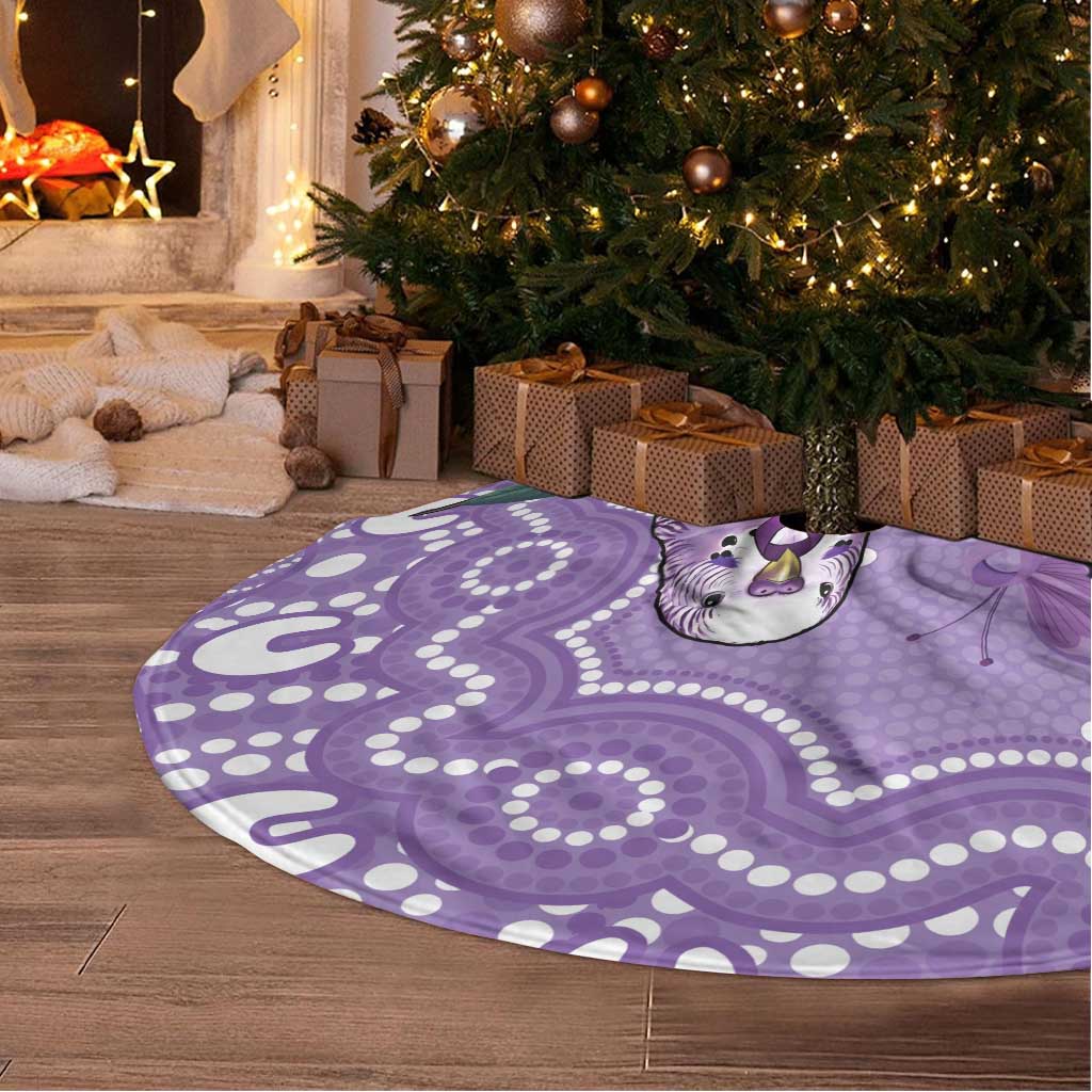 Australia Epilepsy Awareness Tree Skirt Purple Budgerigar Plumeria Aboriginal - Aussie Hoodie