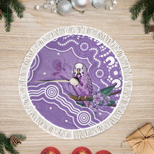 Australia Epilepsy Awareness Tree Skirt Purple Budgerigar Plumeria Aboriginal - Aussie Hoodie