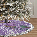 Australia Epilepsy Awareness Tree Skirt Purple Budgerigar Plumeria Aboriginal - Aussie Hoodie