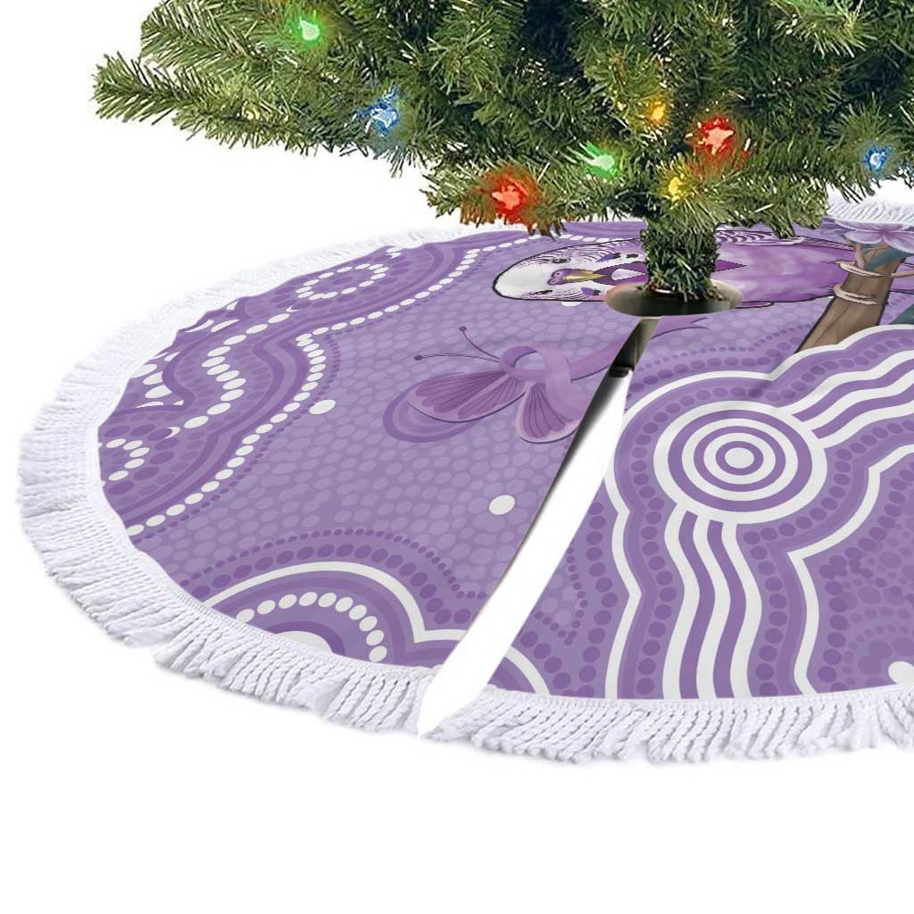 Australia Epilepsy Awareness Tree Skirt Purple Budgerigar Plumeria Aboriginal - Aussie Hoodie