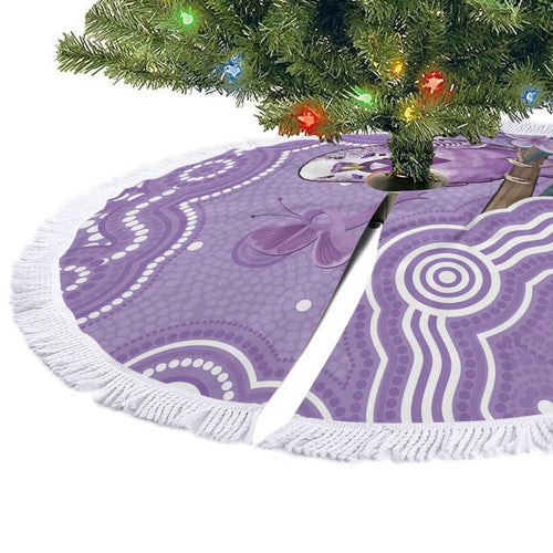 Australia Epilepsy Awareness Tree Skirt Purple Budgerigar Plumeria Aboriginal - Aussie Hoodie