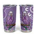 Australia Epilepsy Awareness Tumbler Cup Purple Budgerigar Plumeria Aboriginal - Aussie Hoodie