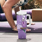 Australia Epilepsy Awareness Tumbler With Handle Purple Budgerigar Plumeria Aboriginal - Aussie Hoodie