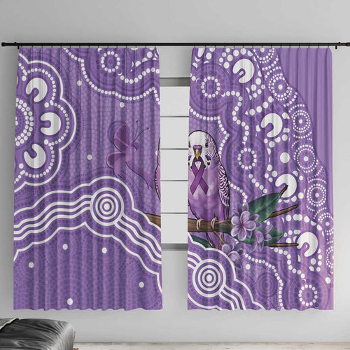 Australia Epilepsy Awareness Window Curtain Purple Budgerigar Plumeria Aboriginal - Aussie Hoodie