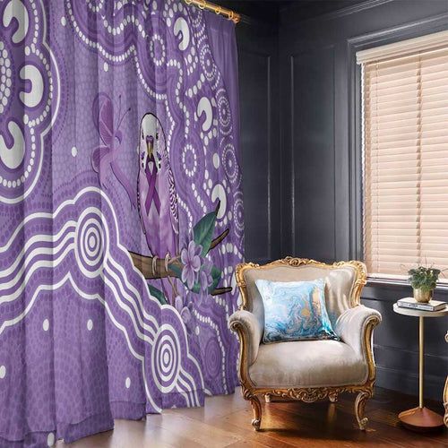 Australia Epilepsy Awareness Window Curtain Purple Budgerigar Plumeria Aboriginal - Aussie Hoodie