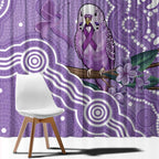 Australia Epilepsy Awareness Window Curtain Purple Budgerigar Plumeria Aboriginal - Aussie Hoodie
