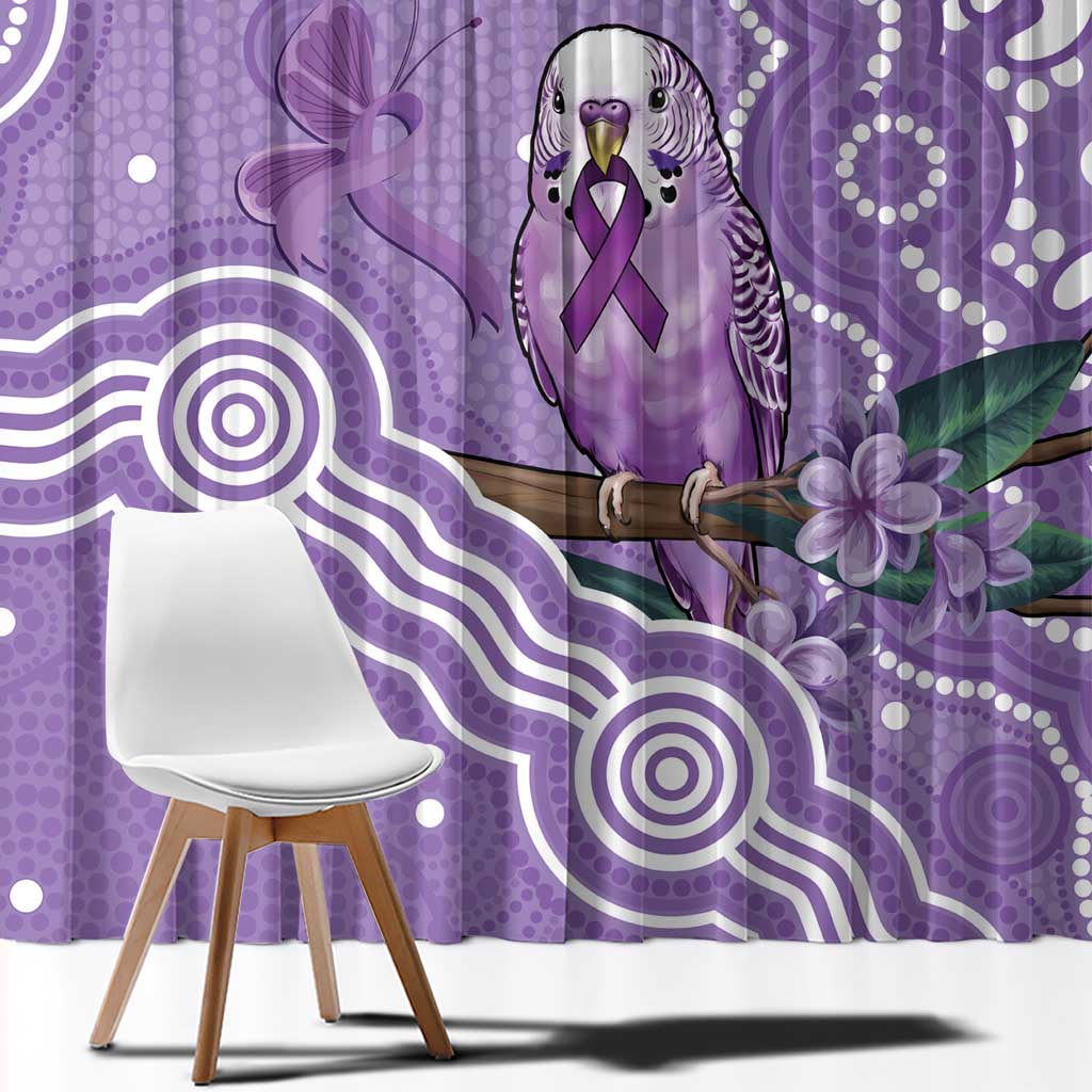 Australia Epilepsy Awareness Window Curtain Purple Budgerigar Plumeria Aboriginal - Aussie Hoodie
