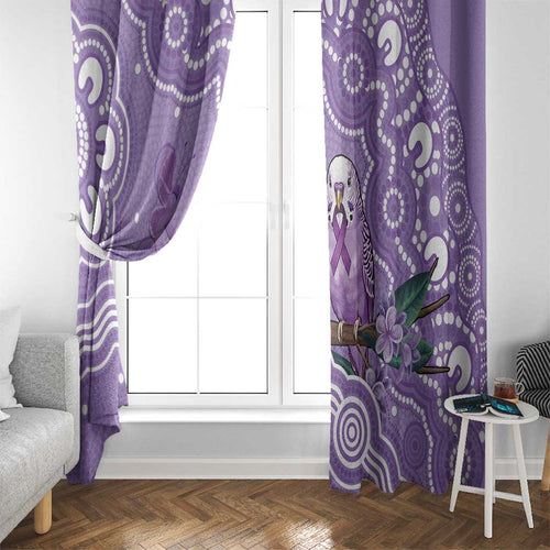 Australia Epilepsy Awareness Window Curtain Purple Budgerigar Plumeria Aboriginal - Aussie Hoodie