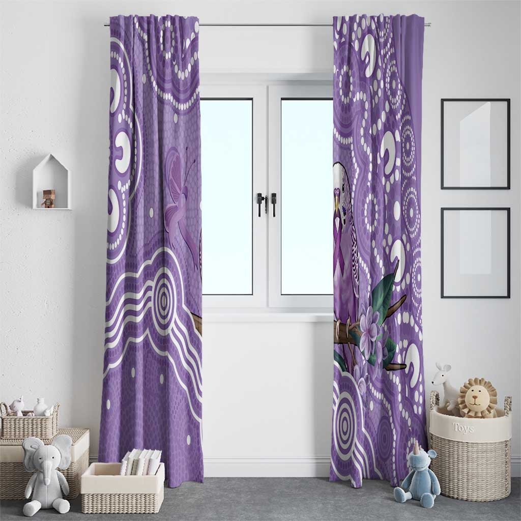 Australia Epilepsy Awareness Window Curtain Purple Budgerigar Plumeria Aboriginal - Aussie Hoodie