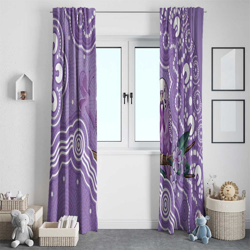 Australia Epilepsy Awareness Window Curtain Purple Budgerigar Plumeria Aboriginal - Aussie Hoodie