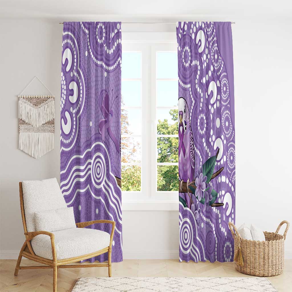 Australia Epilepsy Awareness Window Curtain Purple Budgerigar Plumeria Aboriginal - Aussie Hoodie