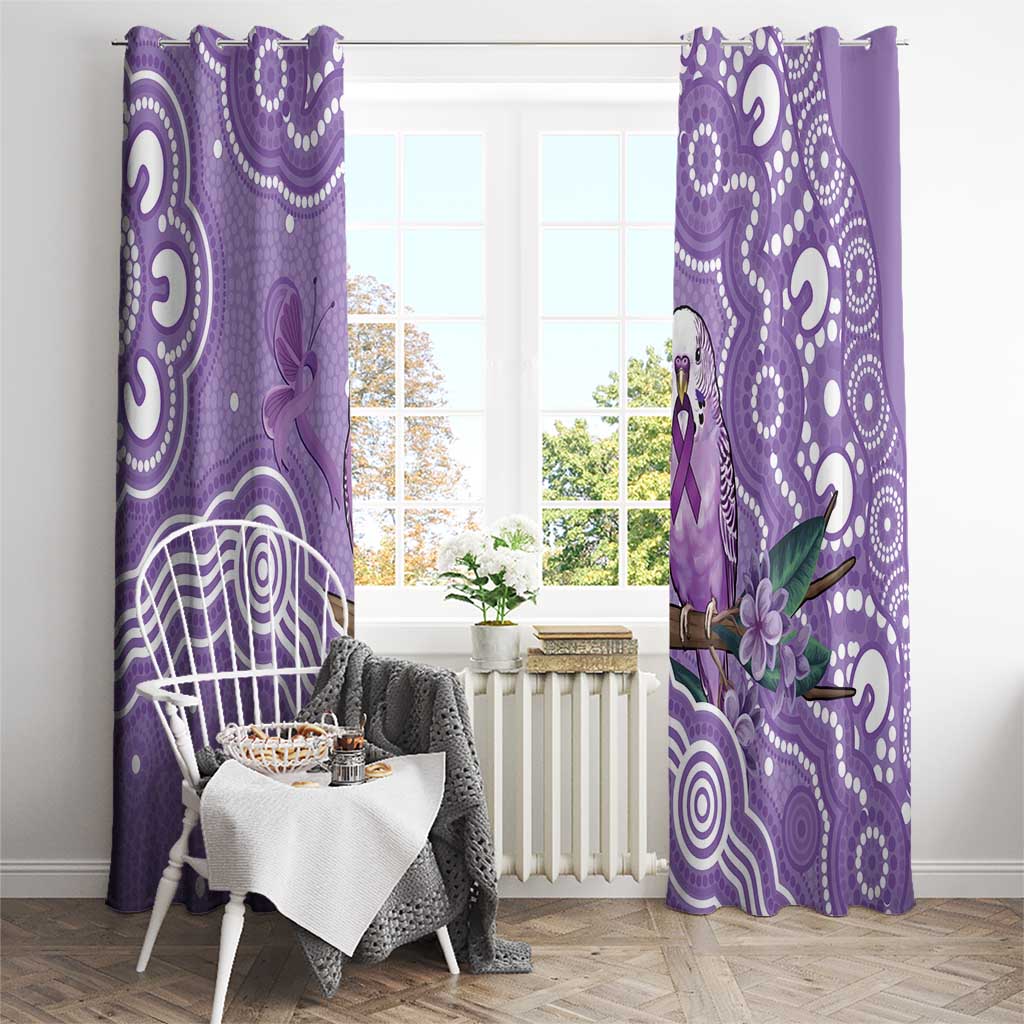 Australia Epilepsy Awareness Window Curtain Purple Budgerigar Plumeria Aboriginal - Aussie Hoodie