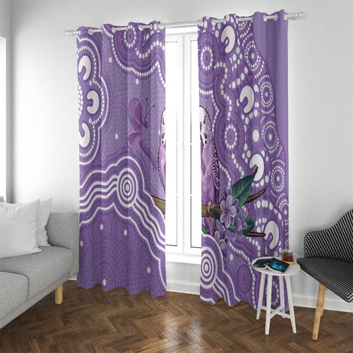 Australia Epilepsy Awareness Window Curtain Purple Budgerigar Plumeria Aboriginal - Aussie Hoodie