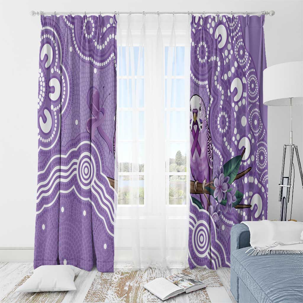 Australia Epilepsy Awareness Window Curtain Purple Budgerigar Plumeria Aboriginal - Aussie Hoodie