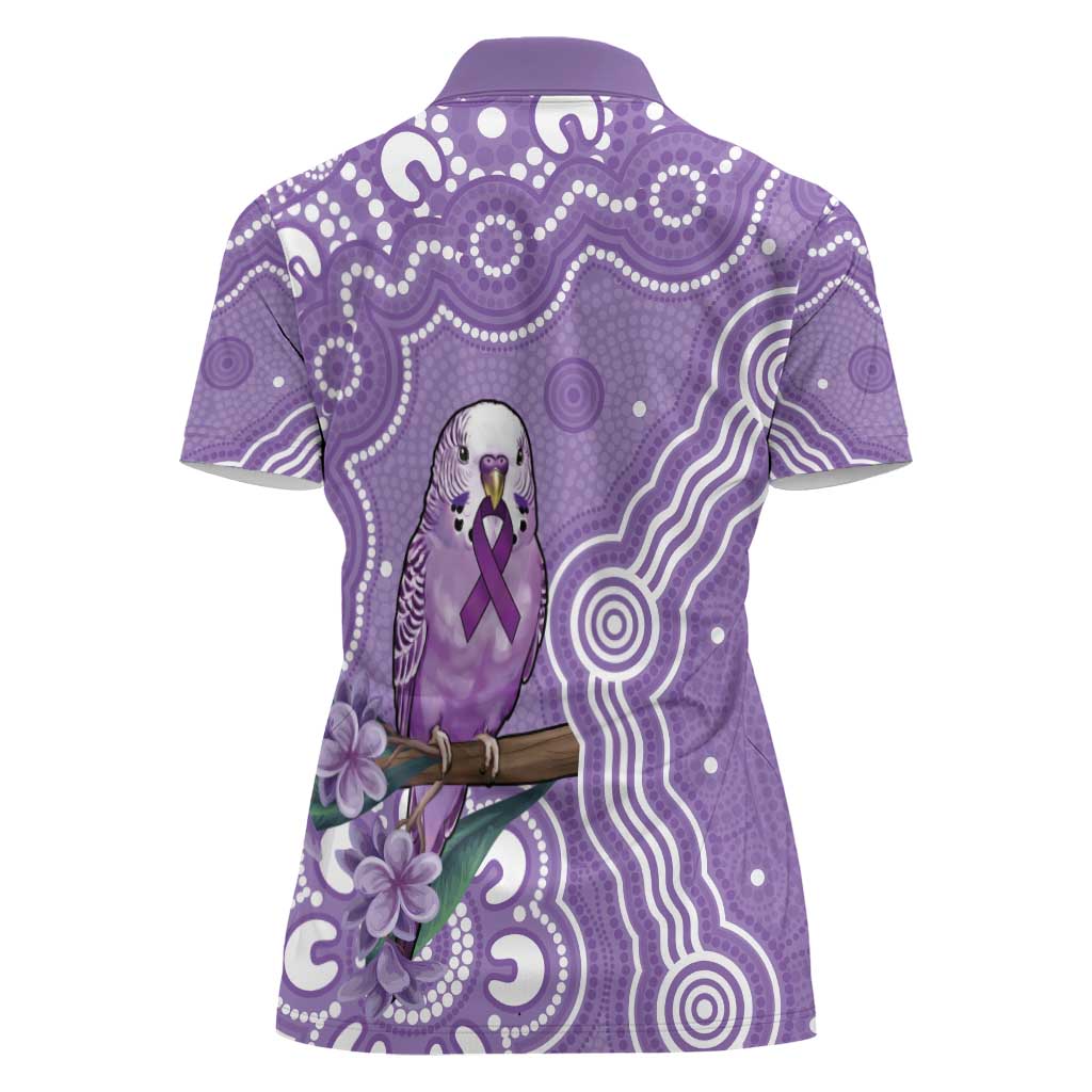 Australia Epilepsy Awareness Women Polo Shirt Purple Budgerigar Plumeria Aboriginal - Aussie Hoodie