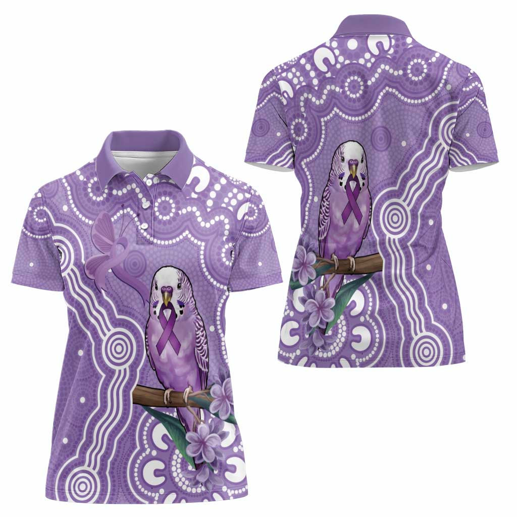 Australia Epilepsy Awareness Women Polo Shirt Purple Budgerigar Plumeria Aboriginal - Aussie Hoodie
