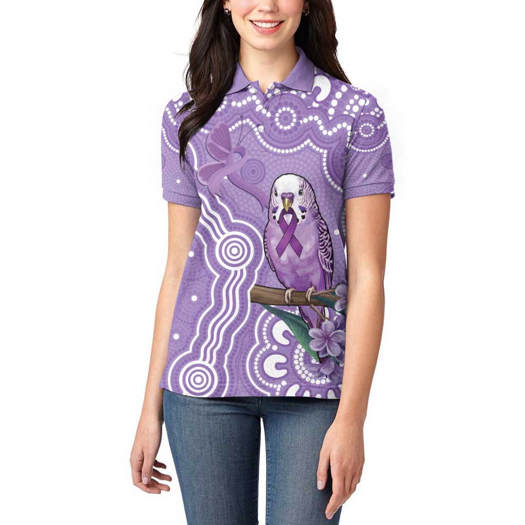 Australia Epilepsy Awareness Women Polo Shirt Purple Budgerigar Plumeria Aboriginal - Aussie Hoodie