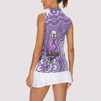 Australia Epilepsy Awareness Women Sleeveless Polo Shirt Purple Budgerigar Plumeria Aboriginal - Aussie Hoodie