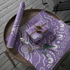 Australia Epilepsy Awareness Wrapping Paper Purple Budgerigar Plumeria Aboriginal - Aussie Hoodie