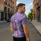 Australia Epilepsy Awareness Zipper Polo Shirt Purple Budgerigar Plumeria Aboriginal - Aussie Hoodie