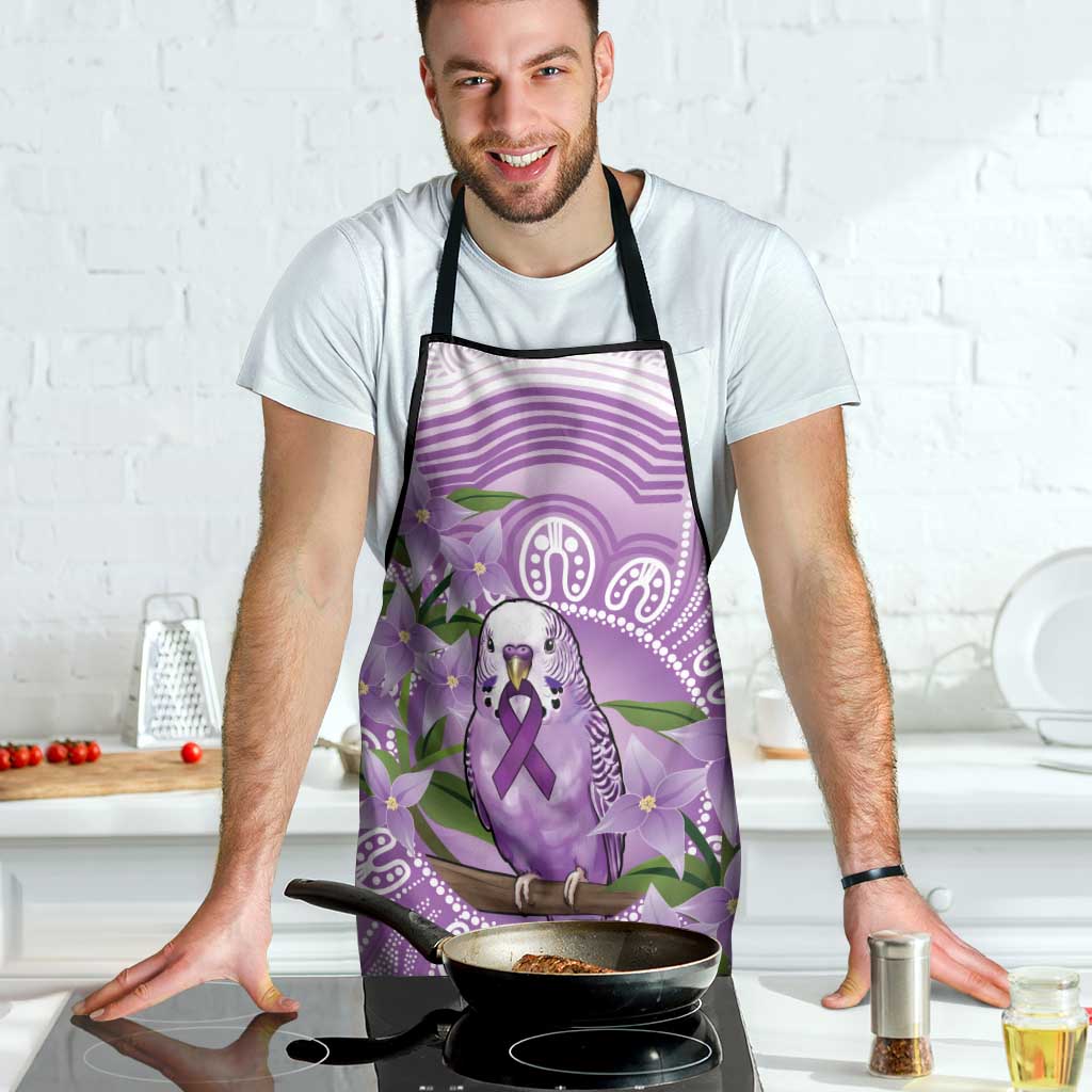 Epilepsy Awareness Budgerigar Australia Apron Budgie Purple Ribbon Boronia Aboriginal - Aussie Hoodie