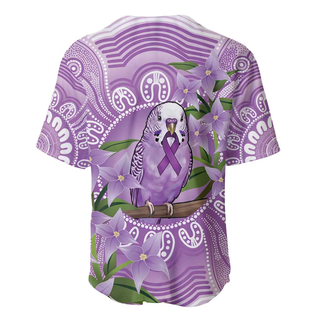 Epilepsy Awareness Budgerigar Australia Baseball Jersey Budgie Purple Ribbon Boronia Aboriginal - Aussie Hoodie